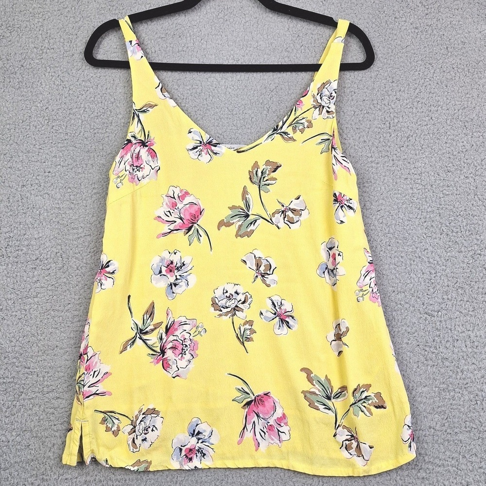 Yellow Floral Sleeveless Cami Top